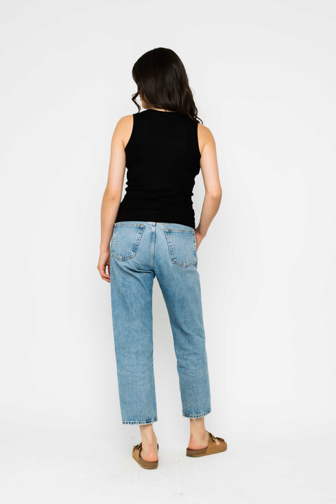 Joelle-Textured Vee Neck Tank